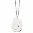 Stainless Steel Polished Double Dog Tag Necklace