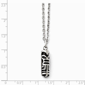 Stainless Steel Tiki Pendant Necklace