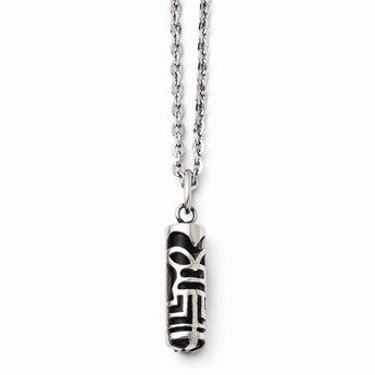 Stainless Steel Tiki Pendant Necklace