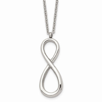 Stainless Steel Polished Infinity Symbol Necklace