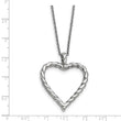 Stainless Steel Twisted Heart Pendant Necklace