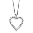 Stainless Steel Twisted Heart Pendant Necklace