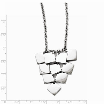 Stainless Steel Multi-square Polished Necklace