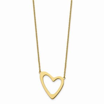 Stainless Steel Yellow IP-plated Polished with 2in ext. Necklace