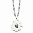 Stainless Steel Saw Blade with Skull Necklace