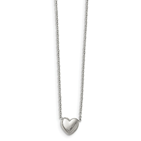 Stainless Steel Polished Heart Necklace