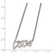 Stainless Steel Polished Love Necklace