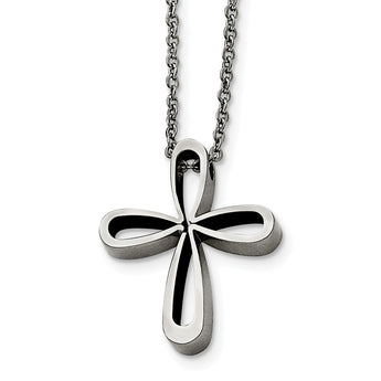 Stainless Steel Polished Cross Necklace