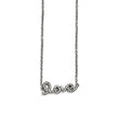 Stainless Steel Polished Crystal Love Necklace