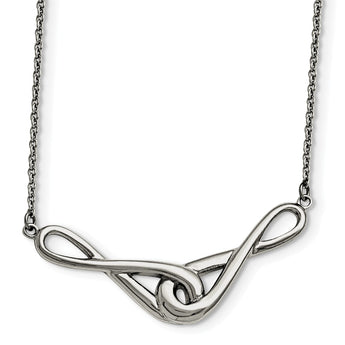 Stainless Steel Polished Infinity Symbols Necklace