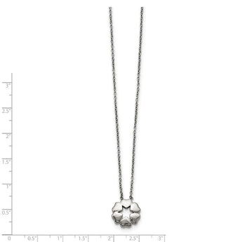 Stainless Steel Polished Flower Necklace