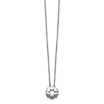 Stainless Steel Polished Flower Necklace