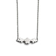 Stainless Steel Polished Butterfly & Flower Necklace - Birthstone Company