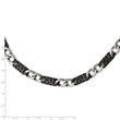 Stainless Steel Polished Black IP-plated Link Necklace