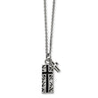 Stainless Steel Polished Black IP-plated Two-piece Cross Necklace