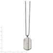 Stainless Steel Brushed and Polished w/CZ Necklace