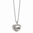 Stainless Steel Polished Heart Dream Necklace