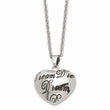 Stainless Steel Polished Heart Dream Necklace