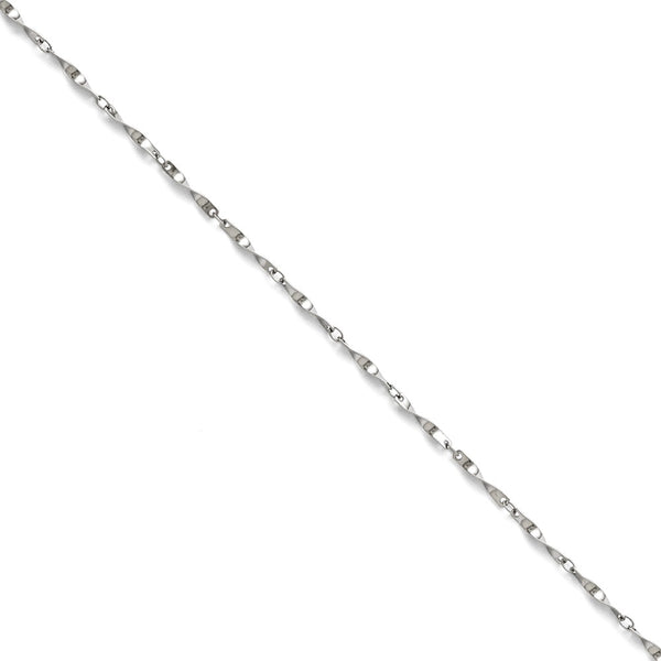 Stainless Steel Polished Fancy Link Spiral Chain - Birthstone Company