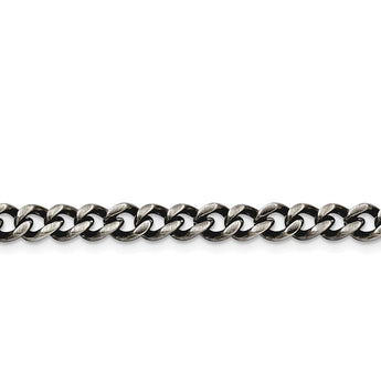 Stainless Steel 6.70mm Antiqued Curb Chain