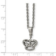 Stainless Steel CZ Crown Necklace