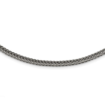 Stainless Steel Polished and Antiqued Franco 3.75mm Chain