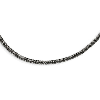 Stainless Steel Polished and Antiqued Franco 3.75mm Chain