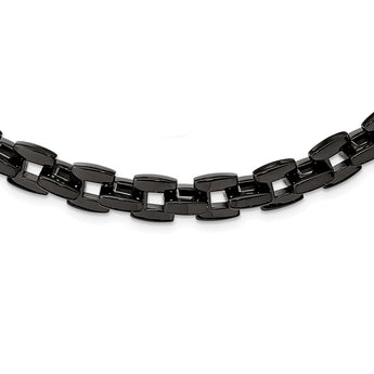 Stainless Steel Black IP-plated 19.75in Necklace