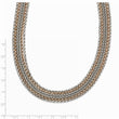 Stainless Steel Polished Rose IP-plated 6 Strand Necklace