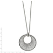 Stainless Steel Polished Wire Circle w/2in ext. Necklace