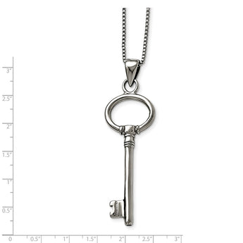 Stainless Steel Polished Key Necklace