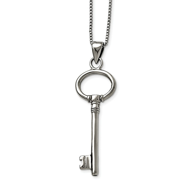 Stainless Steel Polished Key Necklace