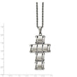 Stainless Steel Polished Moveable Cross Necklace