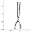 Stainless Steel Polished Wishbone Necklace