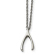 Stainless Steel Polished Wishbone Necklace