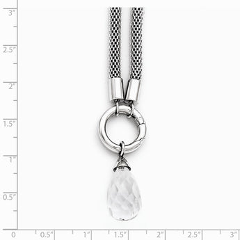 Stainless Steel Polished Interchangeable Glass Charm Necklace