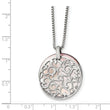 Stainless Steel Polished Mother of Pearl Pendant Necklace
