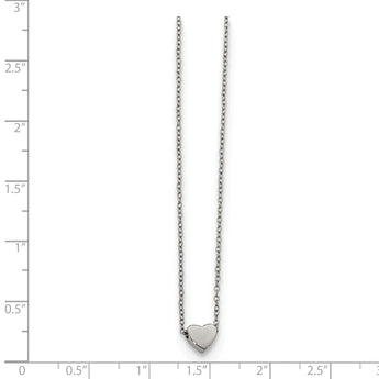 Stainless Steel Polished Heart Necklace