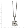 Stainless Steel Polished Heart with Trinity Knot Necklace