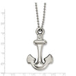 Stainless Steel Polished Anchor Mariner Cross Necklace