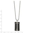 Stainless Steel Polished Black IP-plated Wire Necklace