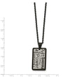 Stainless Steel Polished and Brushed Black IP-plated Necklace