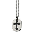 Stainless Steel Black Plated Cross Necklace