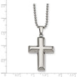 Stainless Steel Polished Hollow Cross Necklace