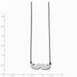 Stainless Steel Polished Mustache Necklace - Birthstone Company