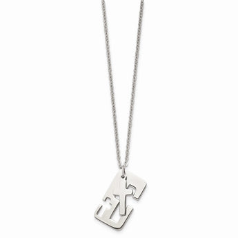 Stainless Steel Polished Cross Necklace