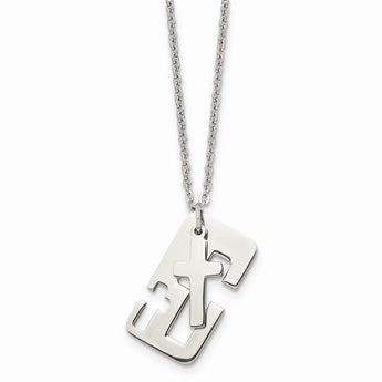 Stainless Steel Polished Cross Necklace