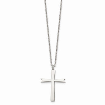 Stainless Steel Polished Cross Necklace