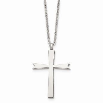 Stainless Steel Polished Cross Necklace