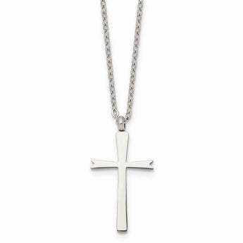 Stainless Steel Polished Cross Necklace